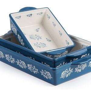 Baking Dish Ceramic Lasagna Pan Casserole Dish 3-Piece Bakeware Sets Baking Dishes Baking Set Baking Dish Set