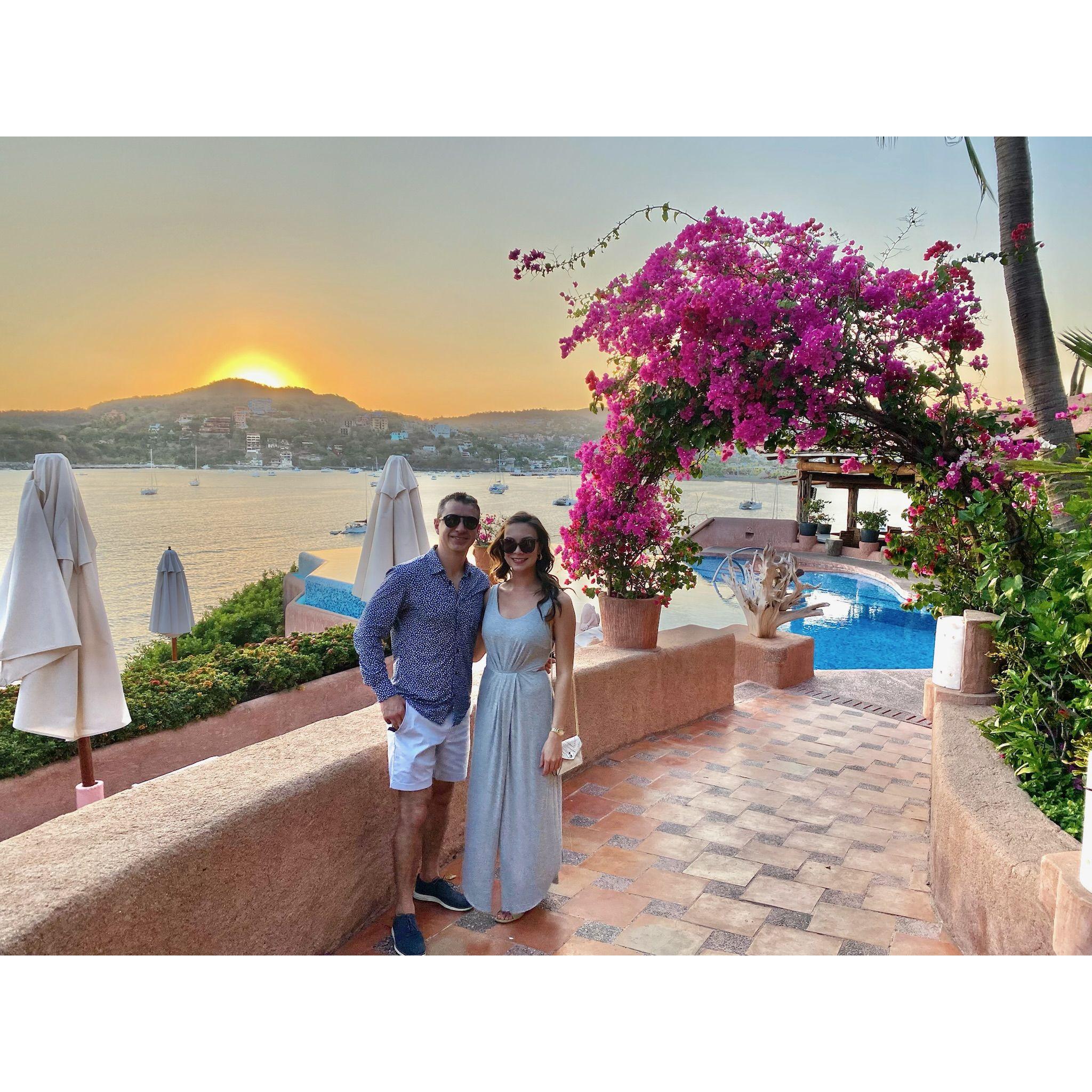 Zihuatanejo at sunset is breathtaking.