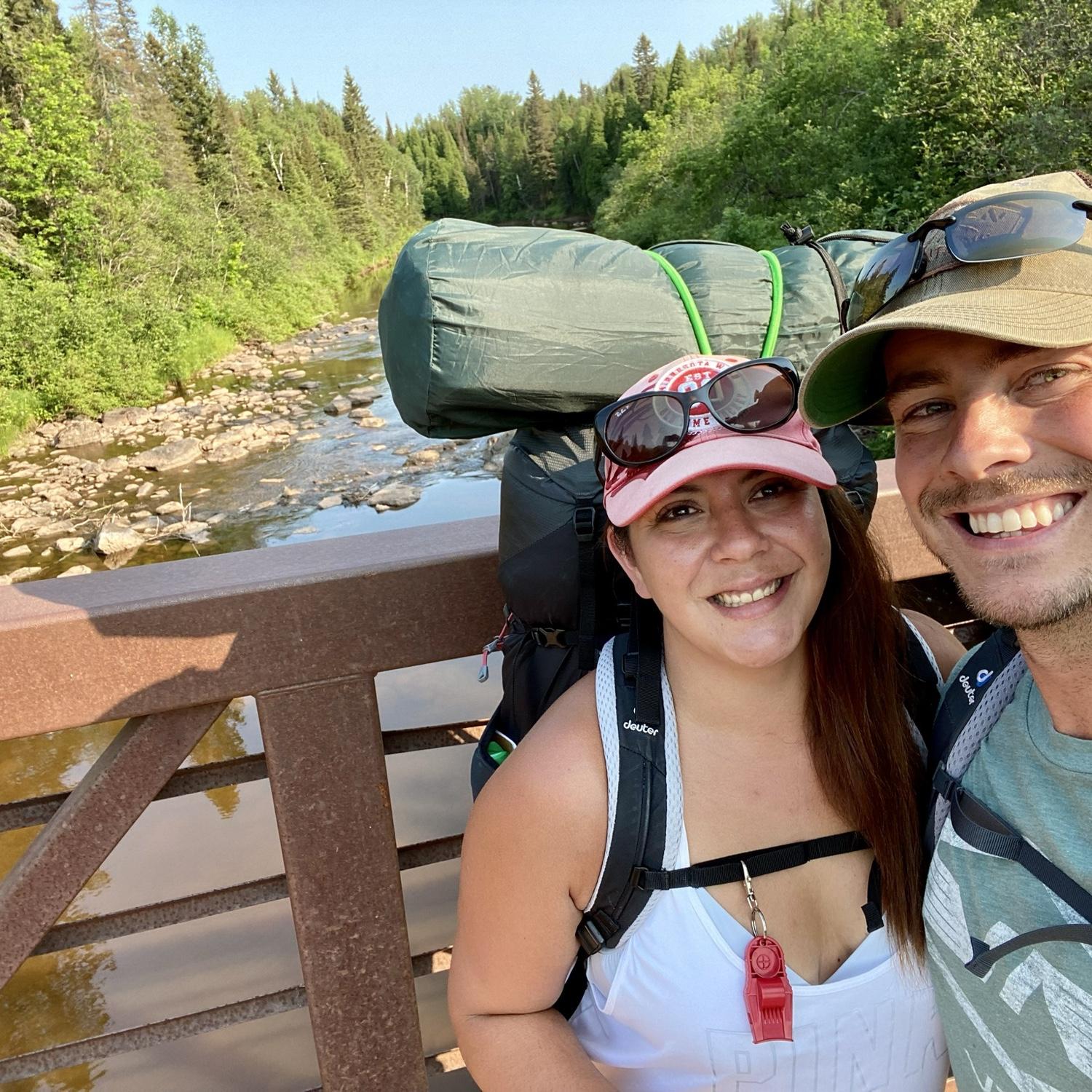 Our first through hike together on the SHT, searching for a campsite that we found during a drought.