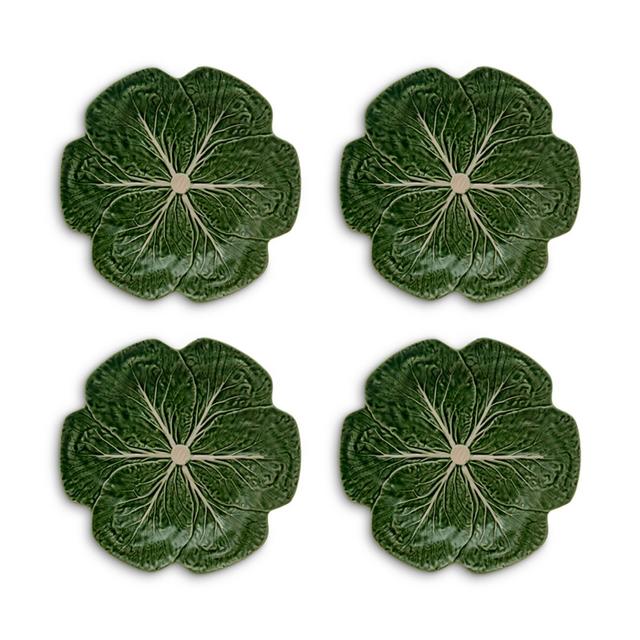Bordallo Pinheiro Cabbage Dinner Plate, Set of 4