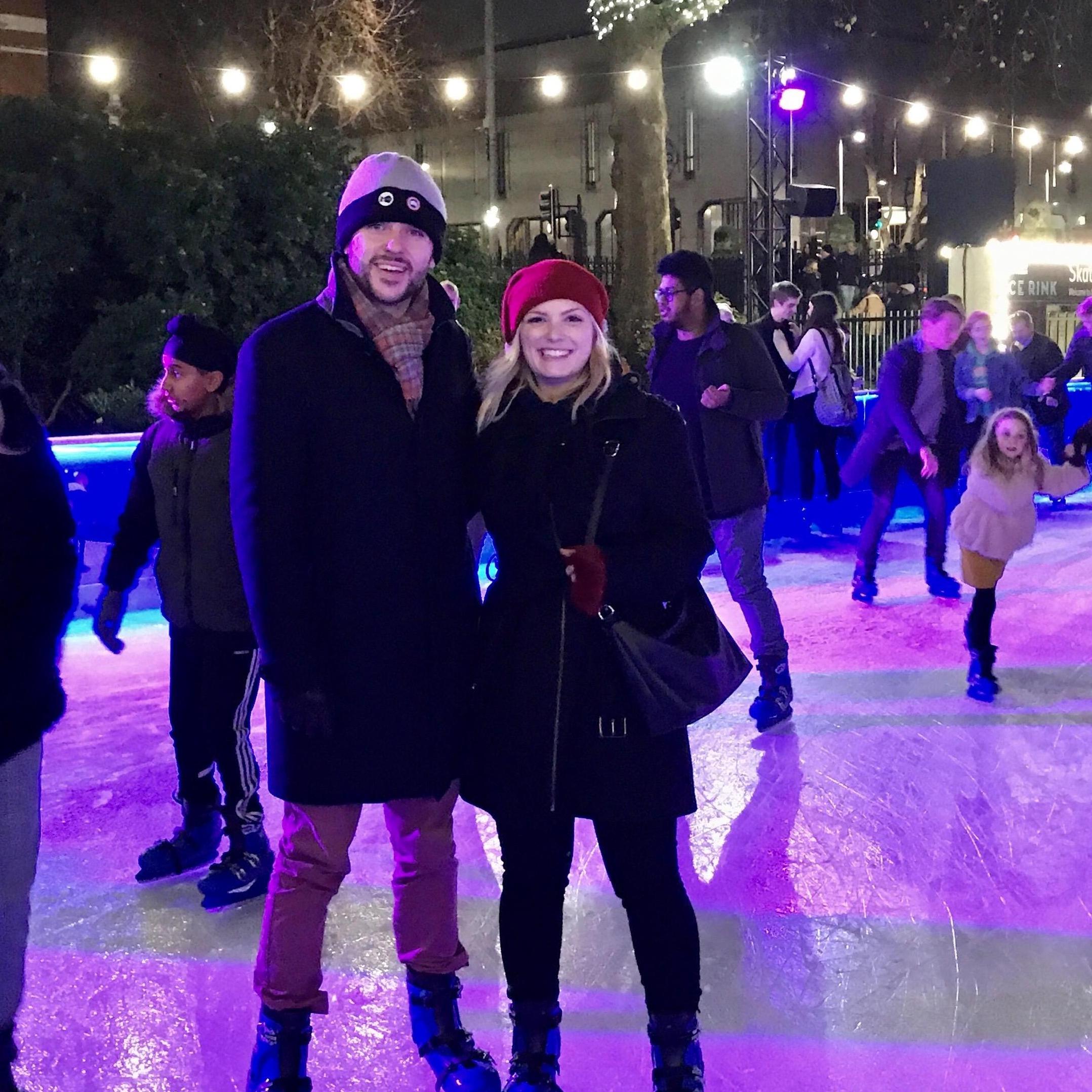 Ice skating at the Natural History Museum in London
2017