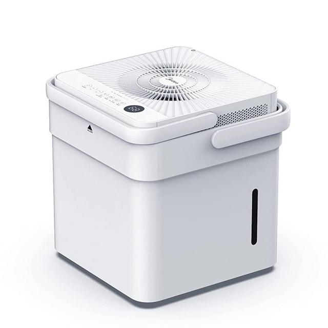Midea Cube 20 Pint Dehumidifier for Basement and Rooms at Home for up to 1,500 Sq. Ft., Smart Control, Works with Alexa (White), Drain Hose Included, ENERGY STAR Most Efficient 2022