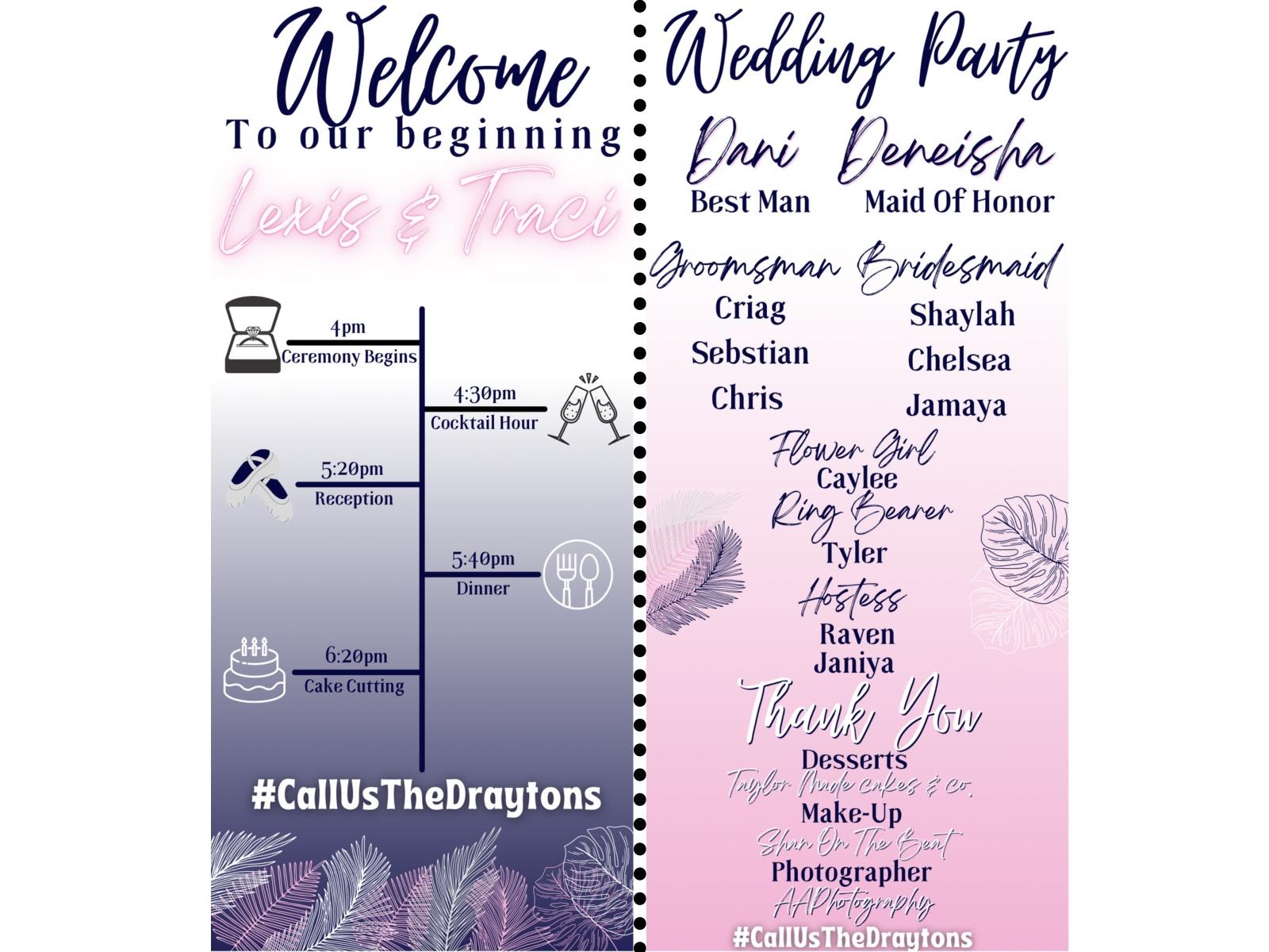 The Wedding Website of Lexis Mcneal and Traci Drayton