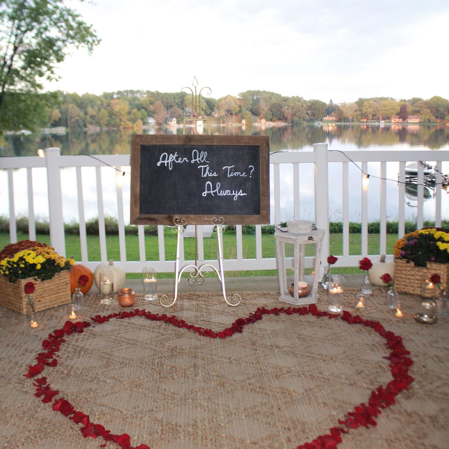 After hiding the ring for 6 months. He finally popped the question.