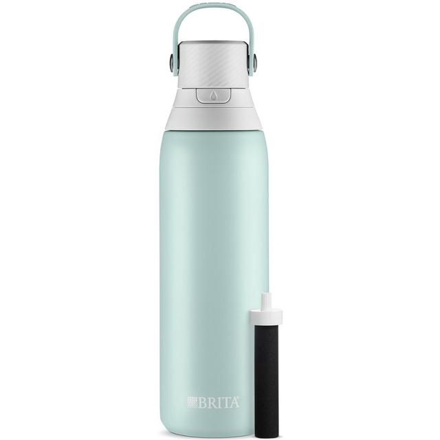 Brita 20oz Premium Double Wall Stainless Steel Insulated Filtered Water Bottle - Light Blue