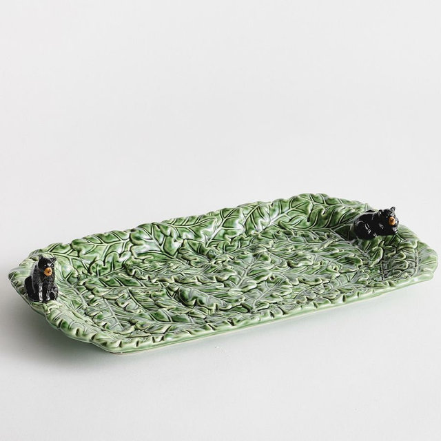 Fantastical Forest Stoneware Bear Serving Platter