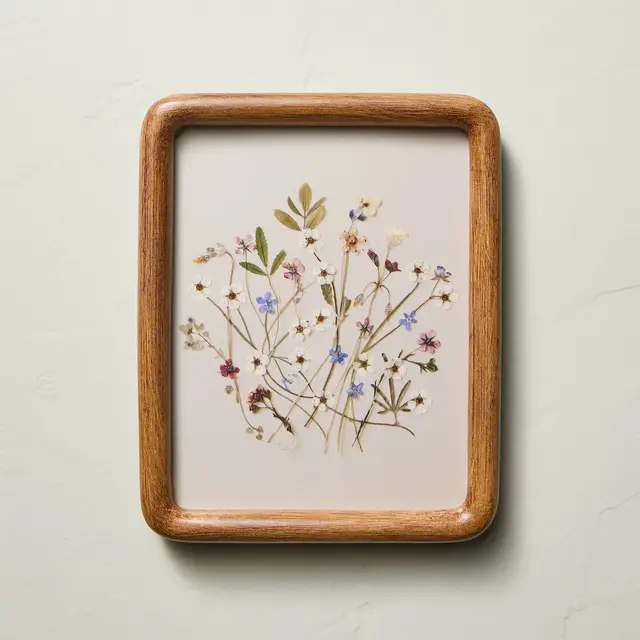 8"x10" Pressed Wildflowers Framed Wall Art - Hearth & Hand™ with Magnolia