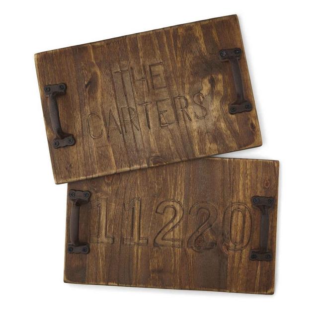 Personalized Rustic Serving Tray