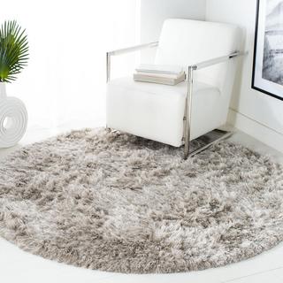 Ocean Shag Lyse Glam Solid Round Area Rug