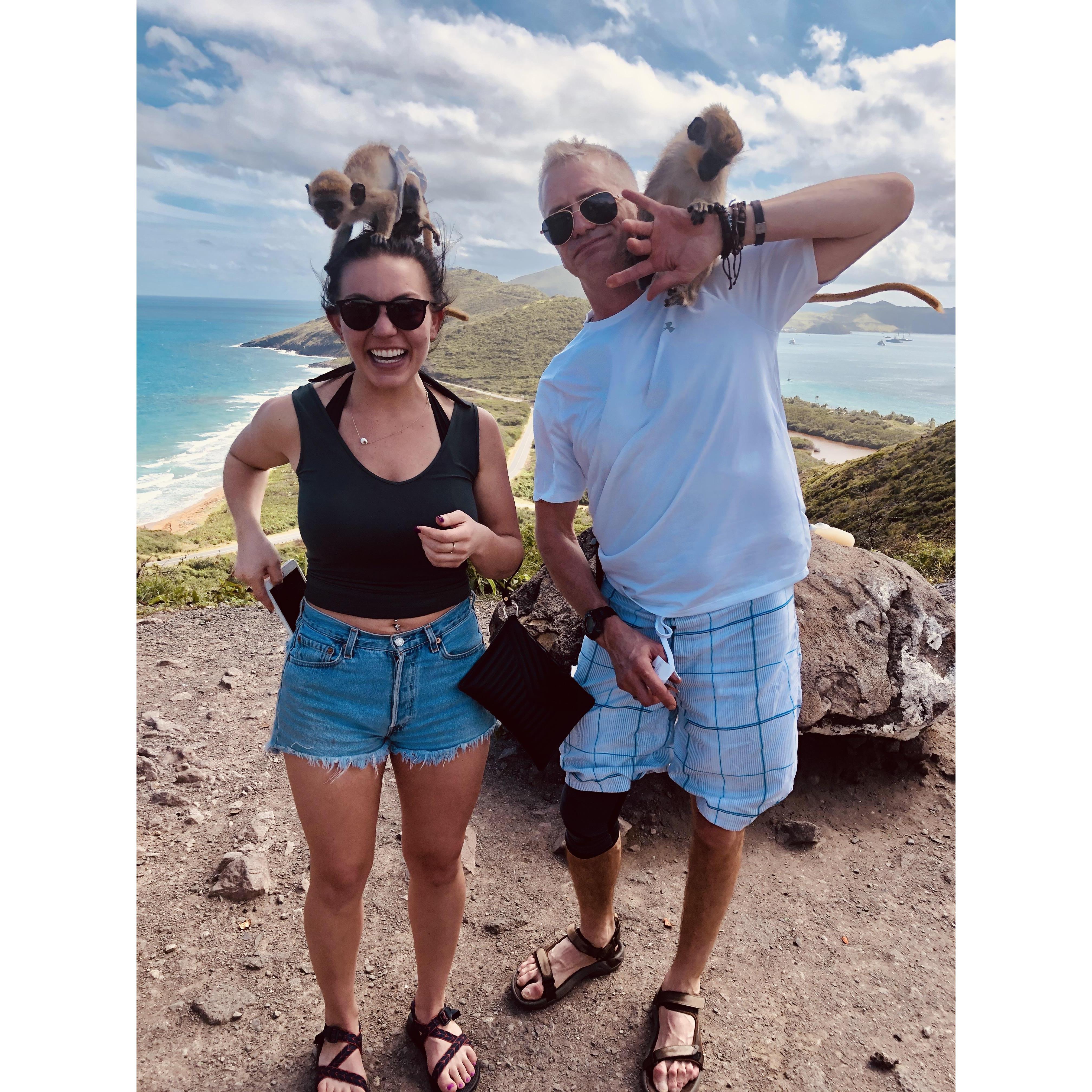 Hangin with the monkeys in St. Kitts