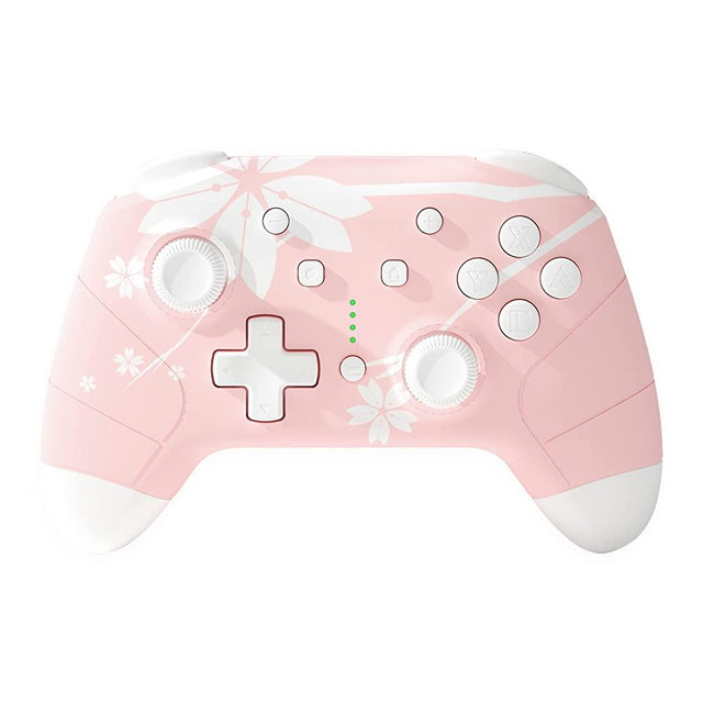 Wireless Controller for Nintendo Switch/Lite, Mytrix Wireless Pro Controllers with Wake-Up, Headphone Jack, Auto-Fire Turbo, Motion Control, Adjustable Vibration, and etc (Sakura)