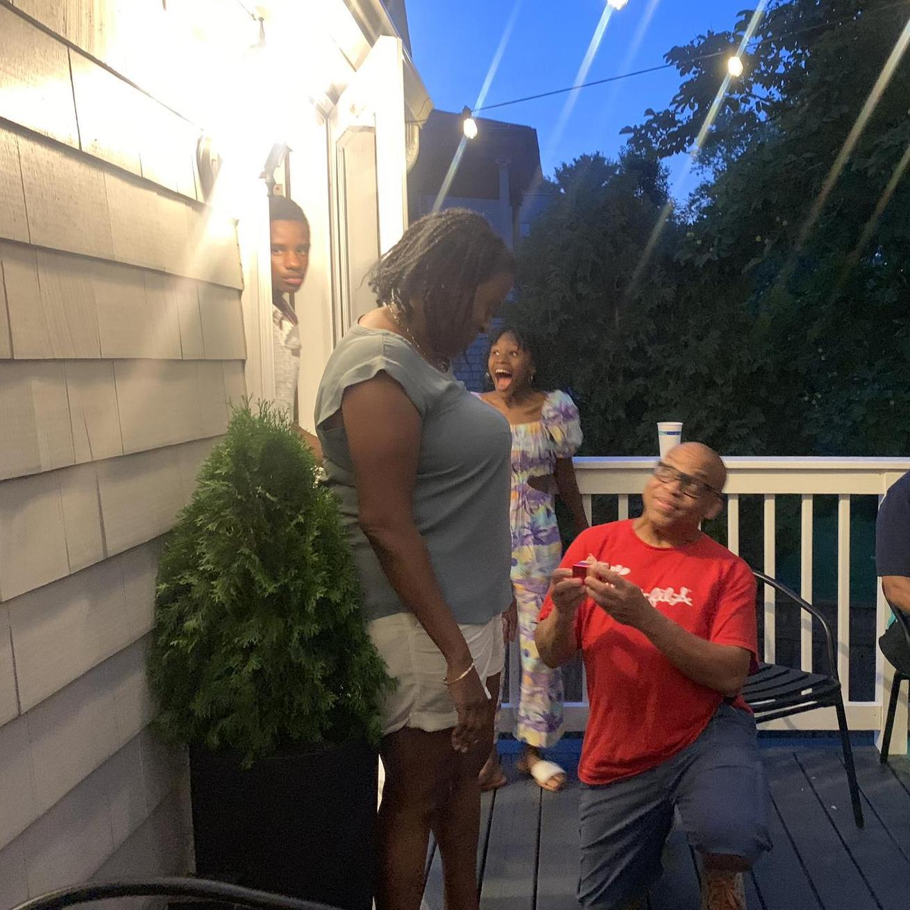 Me asking Lisa to marry me!