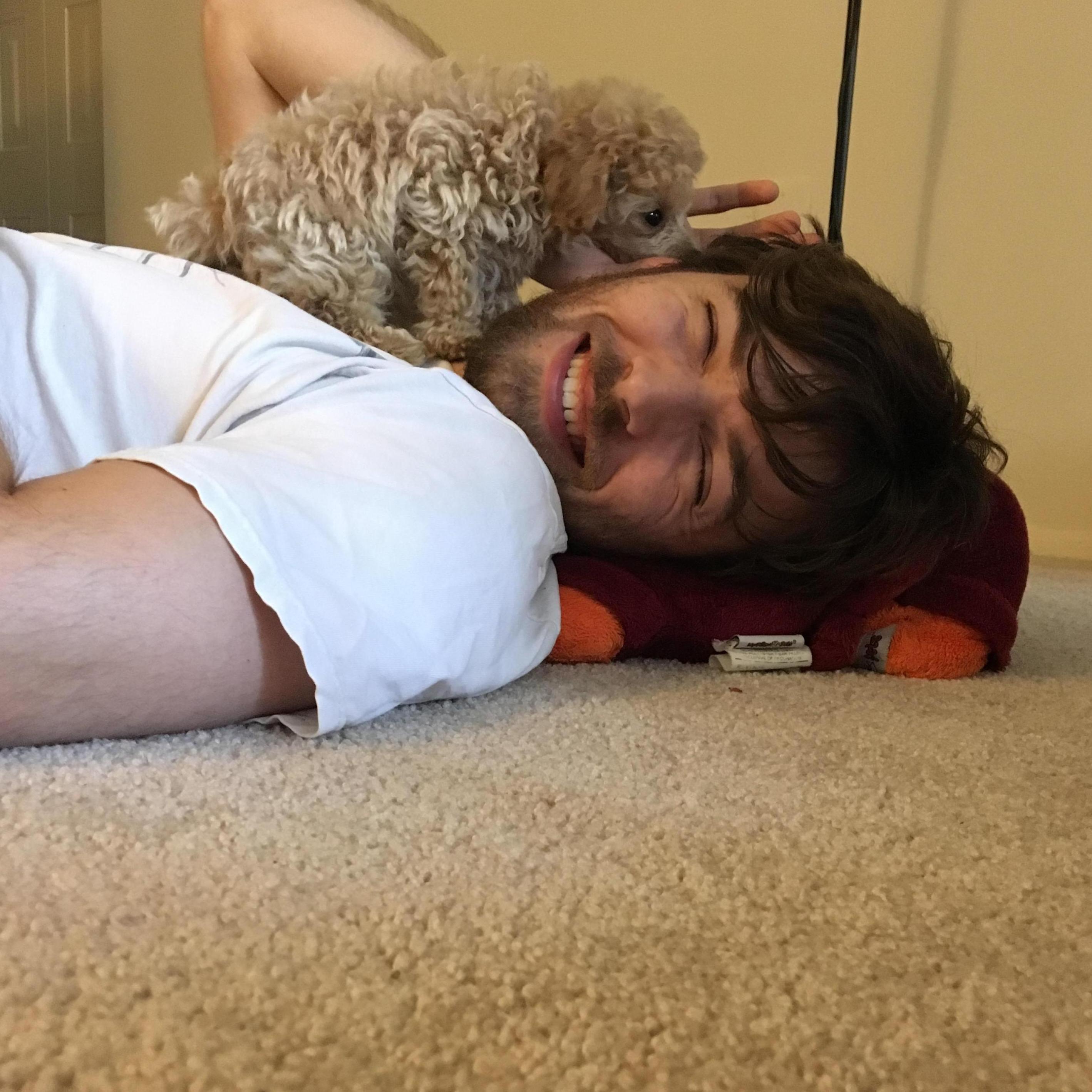 Denki's first day home -> immediately became a daddy's boy.