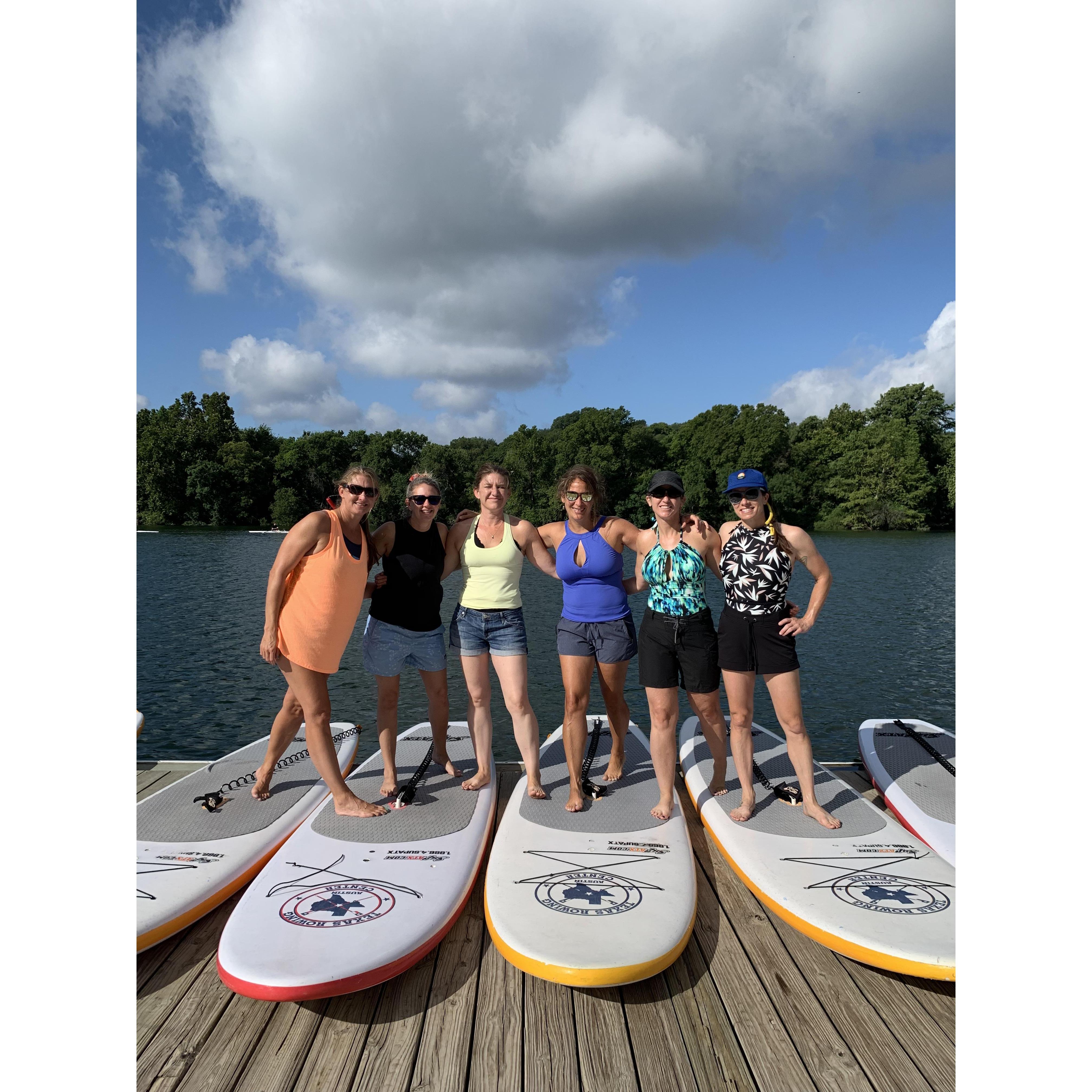 Aimee and her high school girl friends in Austin right before Covid.