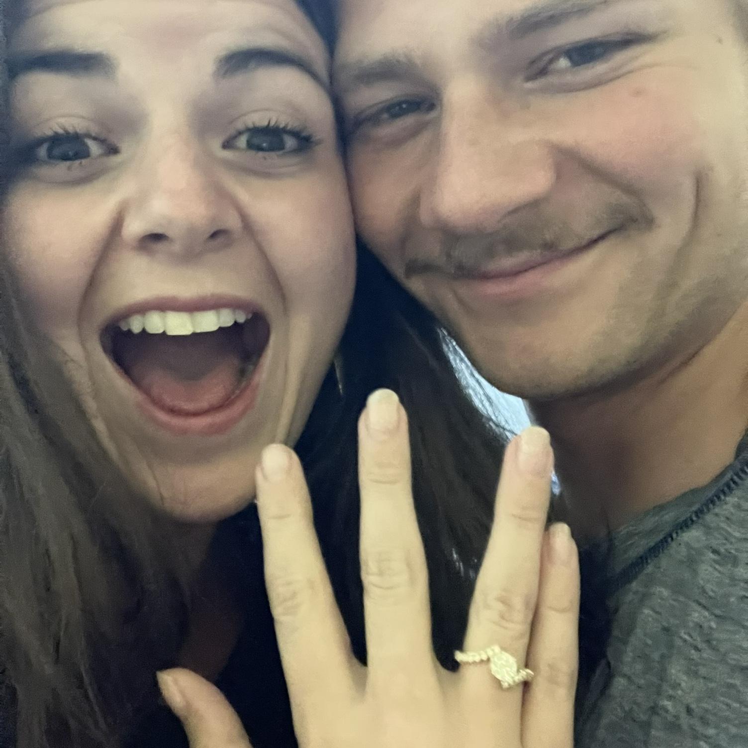 This was our photo the night we got engaged