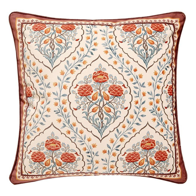 patdrea Decorative Square Throw Pillow Covers 18"X18",Velvet Farmhouse Throw Covers,Vintage Floral Throw Pillow Case for Couch Sofa Bed Living Room