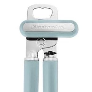 KitchenAid Classic Multifunction Can Opener and Bottle Opener Easy to Use, Razor Sharp Stainless Steel Cutting Wheel, Soft Ergonomic Handles, Mineral Water
