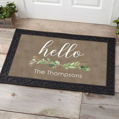 Greenery Welcome 20-Inch x 35-Inch Doormat