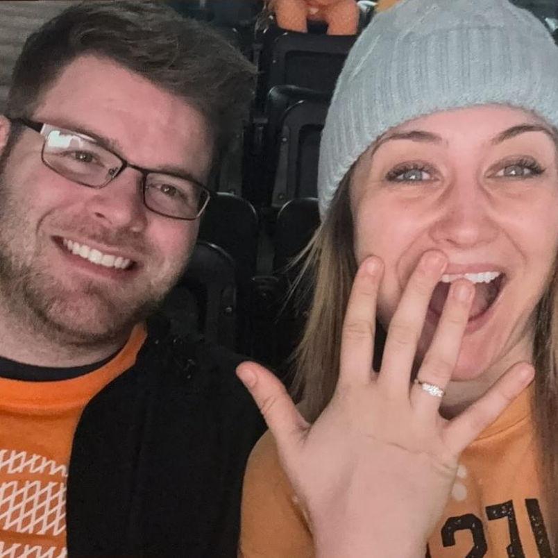 Basketball game the night Dillon proposed