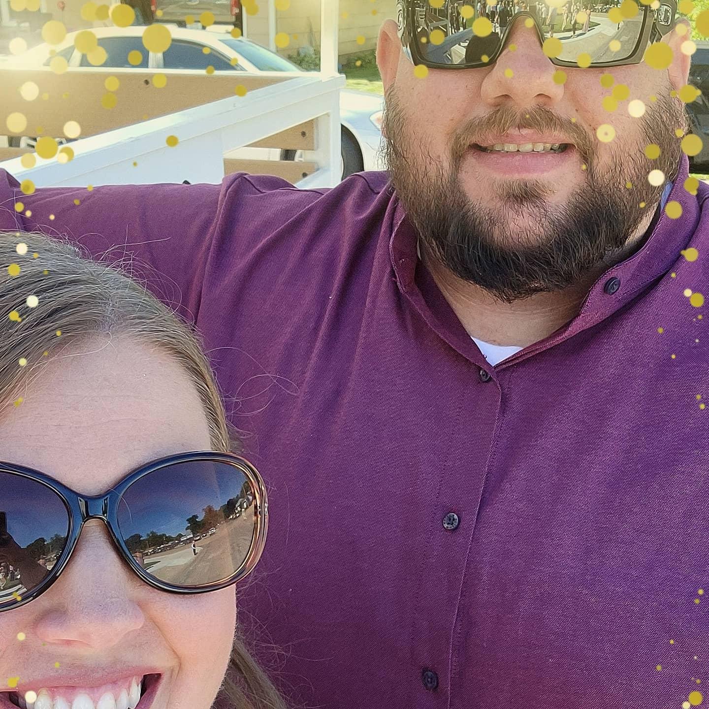 I knew I was in love when he bought me McDonald's on the way to Pierce for a friend's wedding after hair/makeup took too long.  This pic is pre-trolley ride.