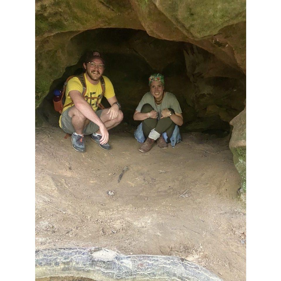 This is from the day that we both started to become interested in the other. We were hiking with our friend in the Red River Gorge.