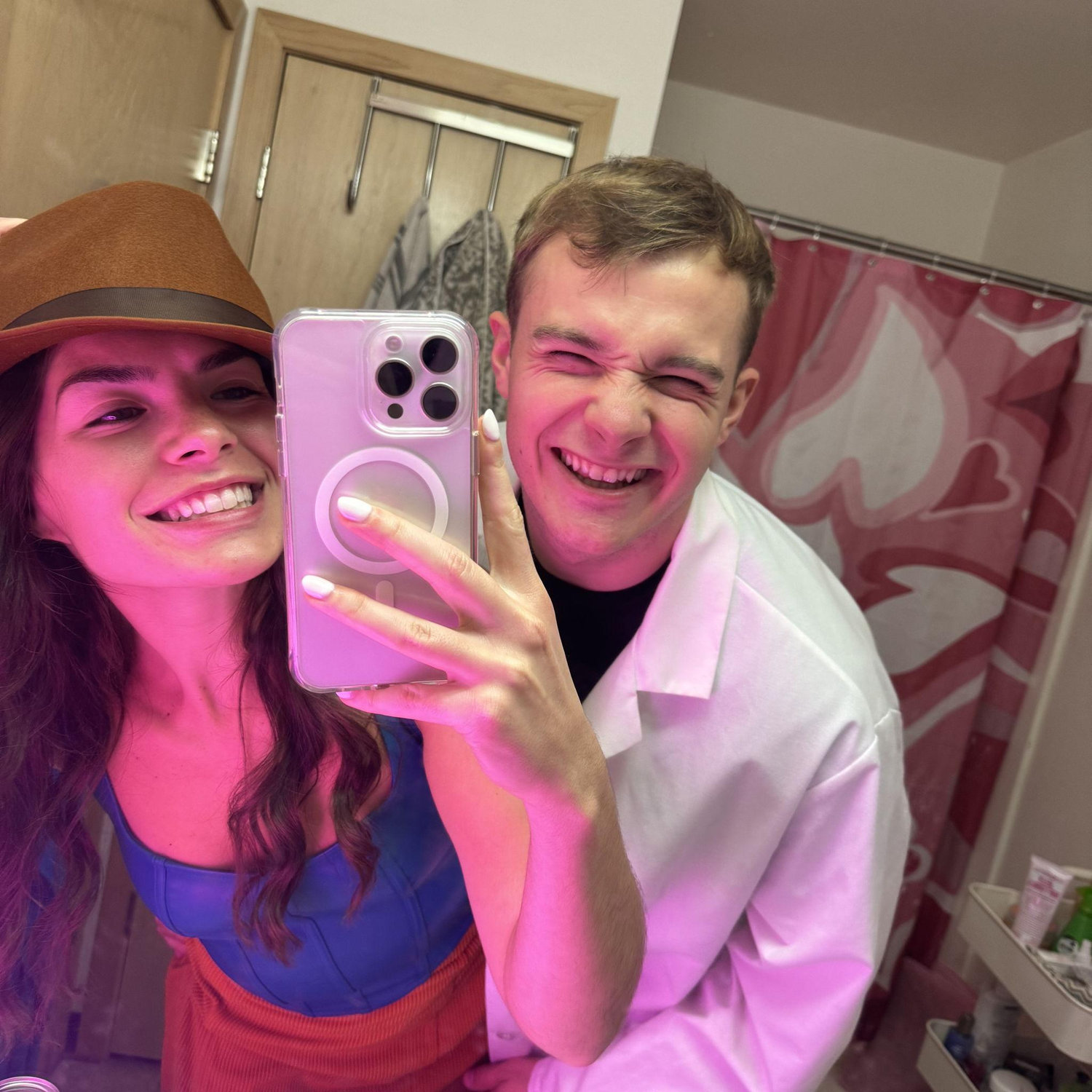 Dressed up as Perry the Platypus and Dr. Doofenshmirtz for Halloween 2023