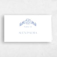 Blue Wedding Place Card - Estella