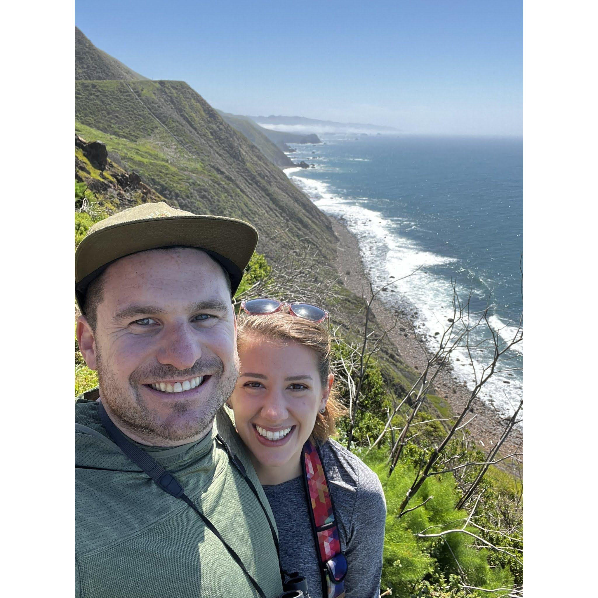 Beginning of our epic NorCal/S Oregon road trip, somewhere off the 1 (near Jenner, CA). April 2024.