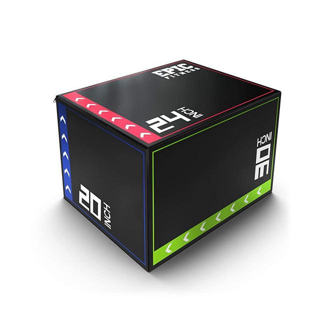Epic Fitness 3-in-1 Foam Plyometric Box Jumping Exercise Trainer (Regular, 16 lbs)