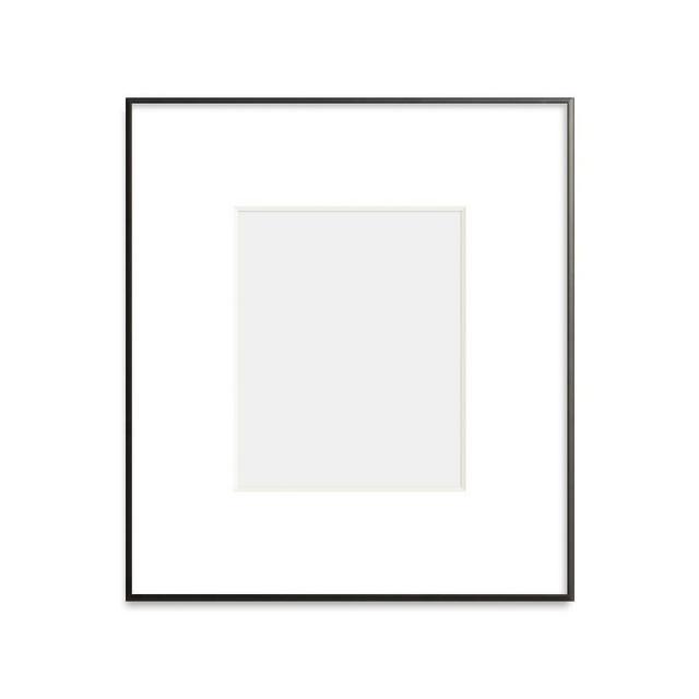 Thin Metal Gallery Grame, 4" Mat, 8x10 - Matte Black