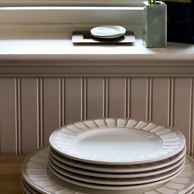 Boulevard Latte Stoneware Side Plates, Set of 4
