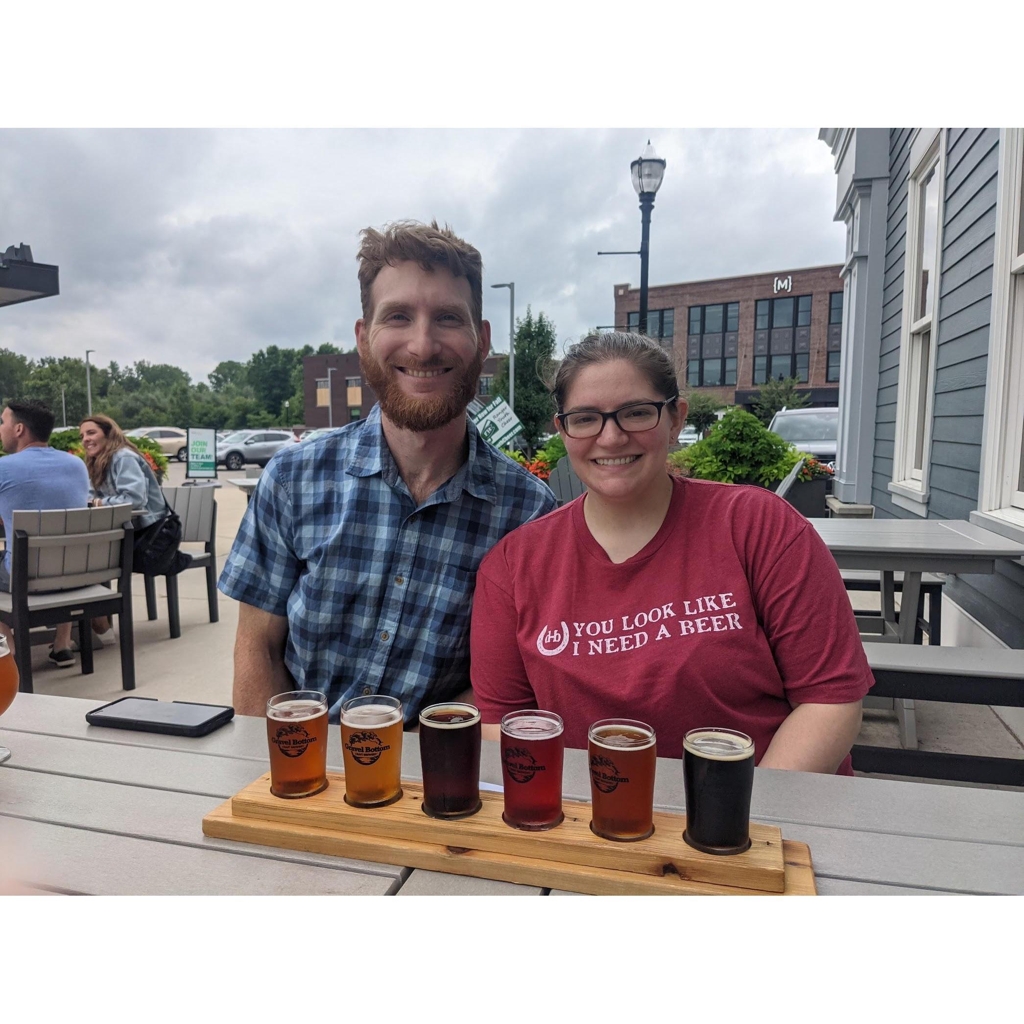 A staple look for us. Brewery. Flights. Craft Beer. You get the idea. -Gravel Bottom Brewery, Ada MI