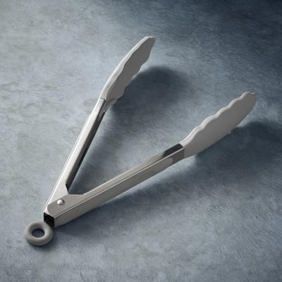 Open Kitchen by Williams Sonoma Grey Silicone Tongs, 9"