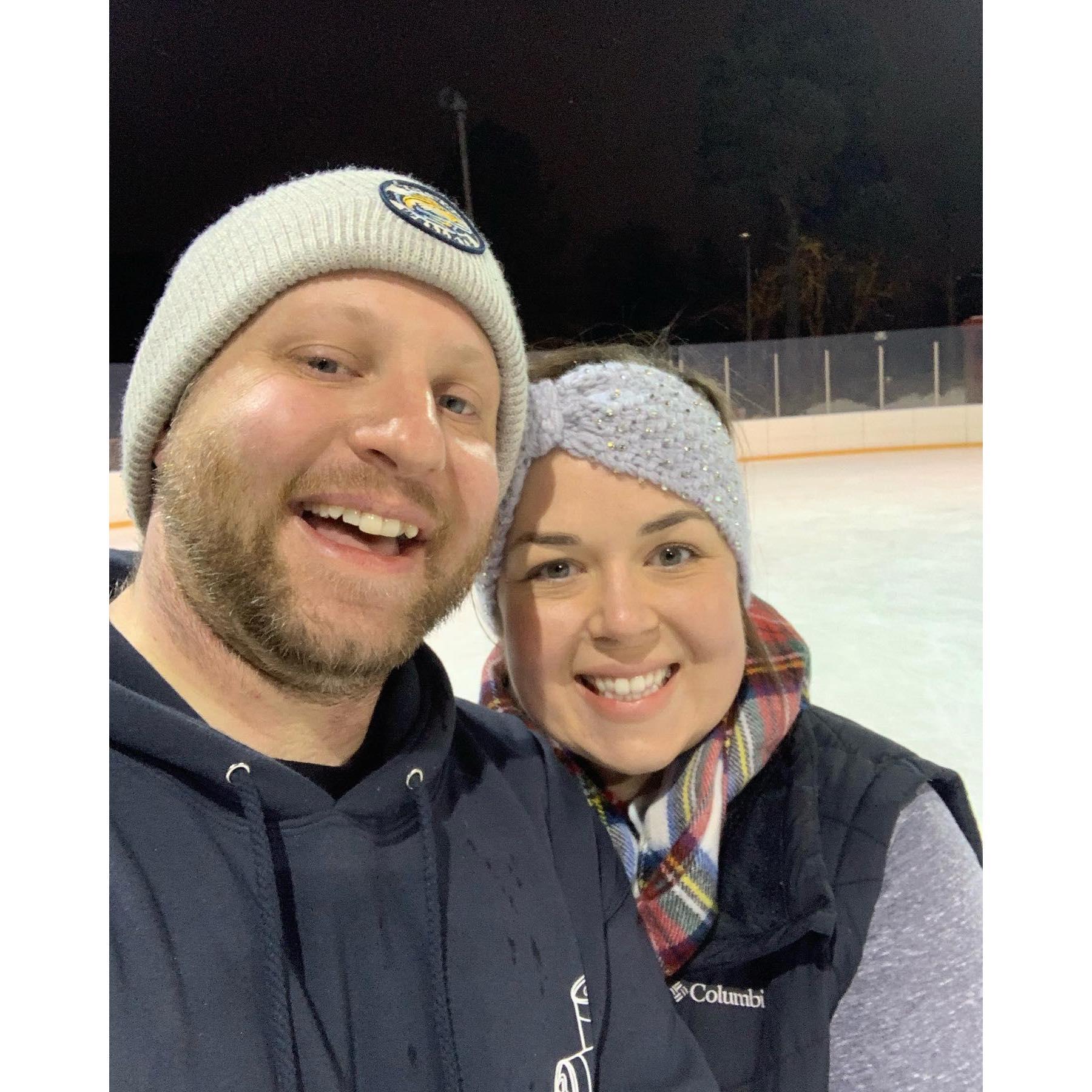 Valentines weekend 2021 right after we exchanged our first "I Love You" and began our annual ice skating tradition