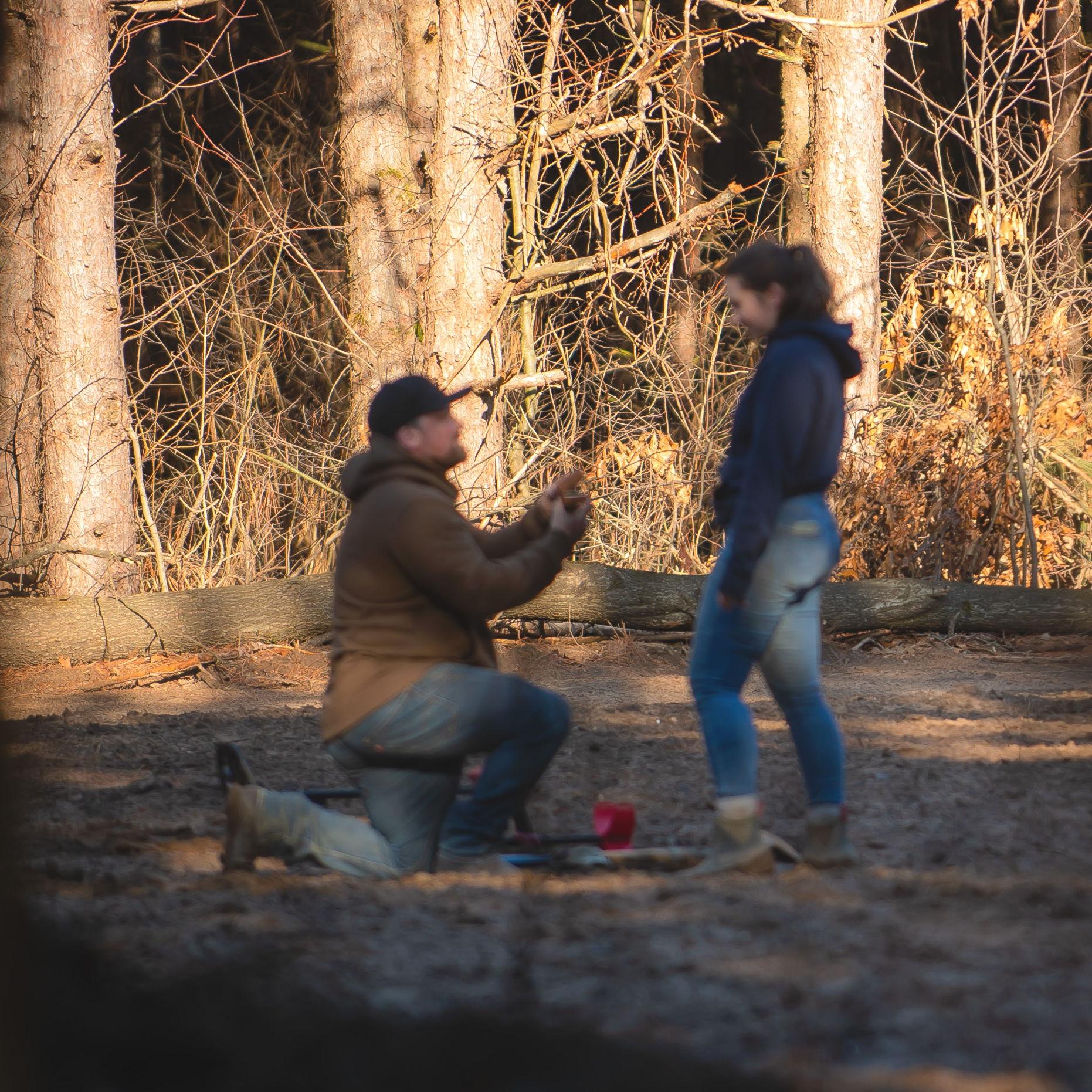 Jon proposes to Cassidy on December 30, 2024 as they worked on building the riding arena. This will be the location of the reception on their wedding day.