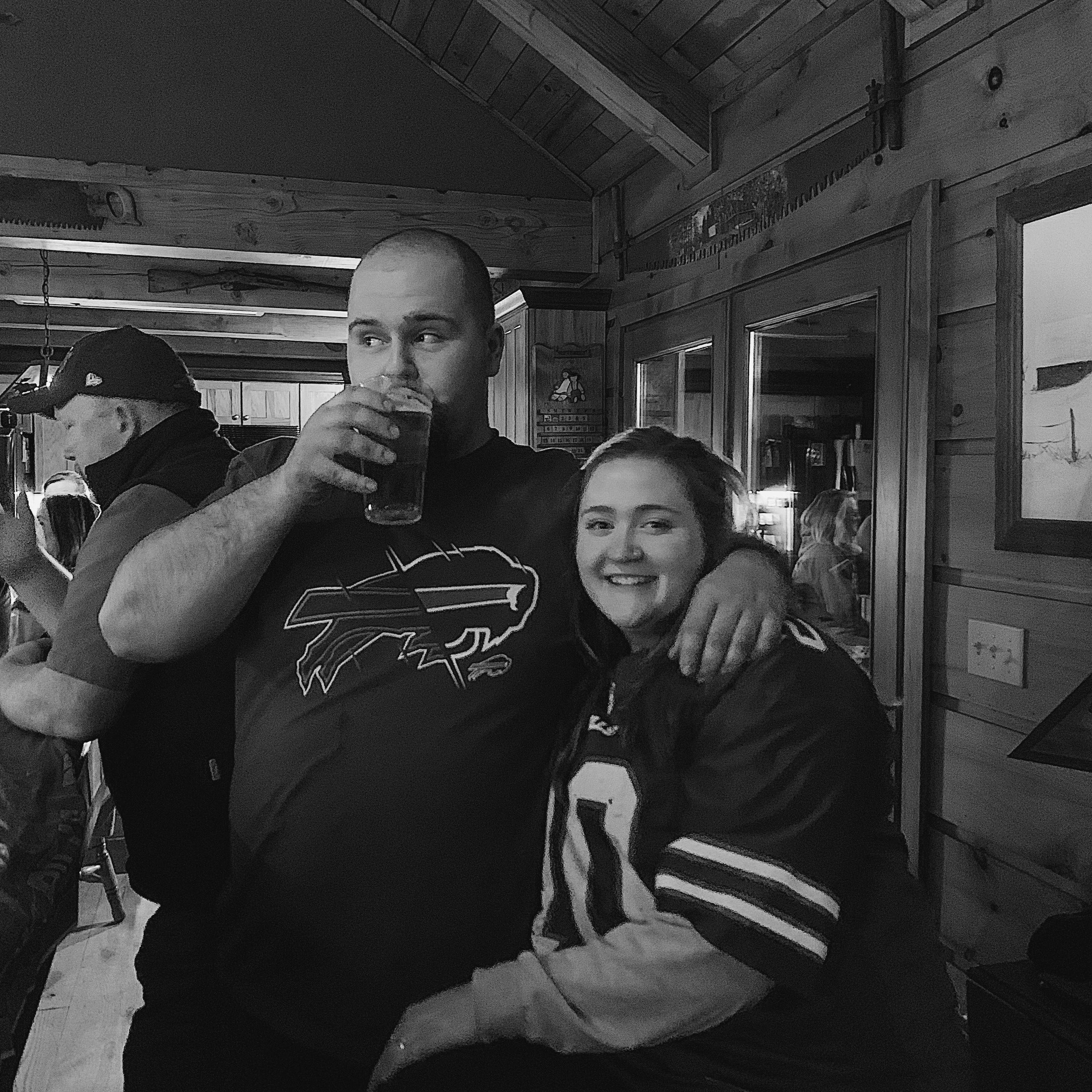 January of 2022 - Bills game with Tim’s two favorite things; beer and Kacie ❤️💙