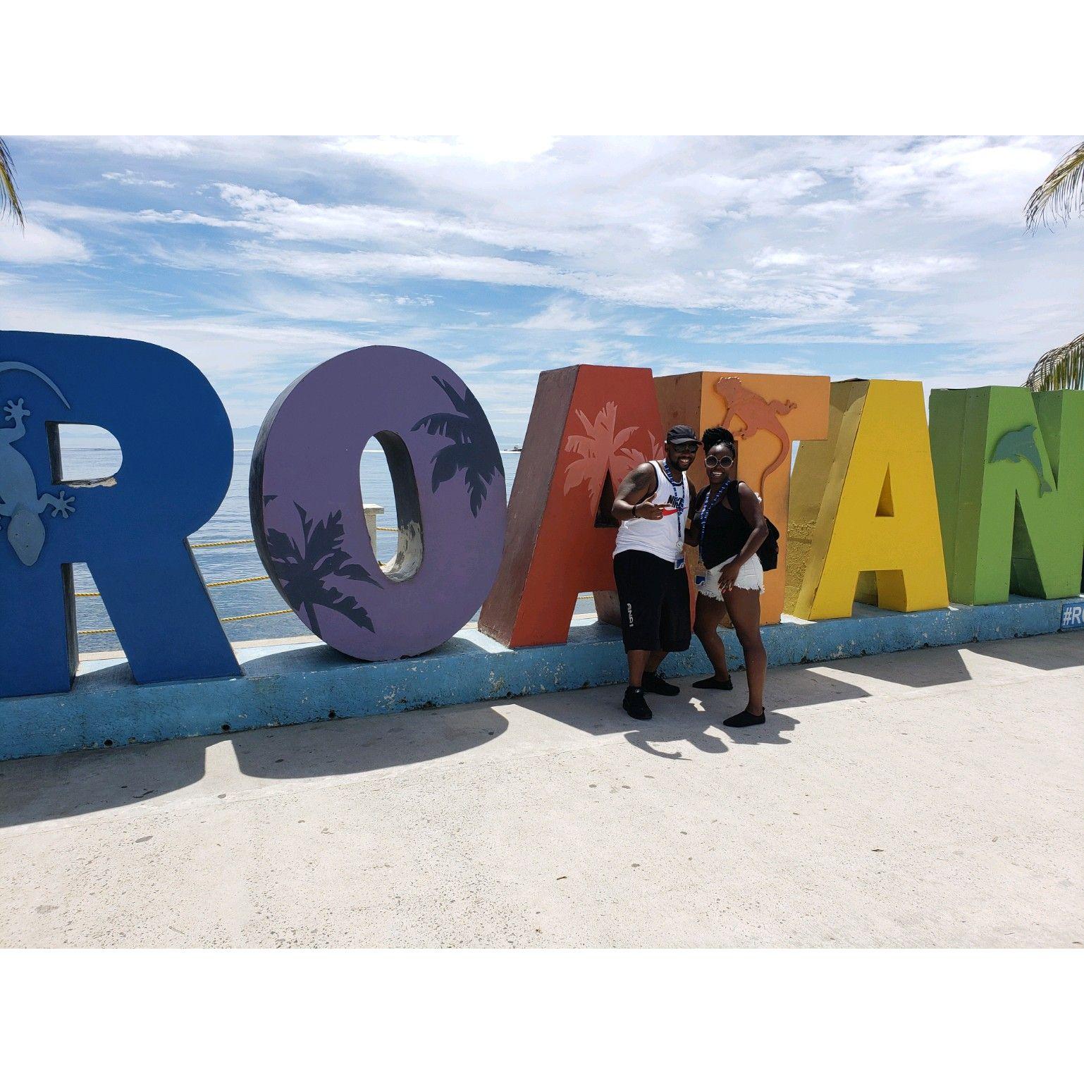 Enjoying the very hot heat while in Mahogany Bay