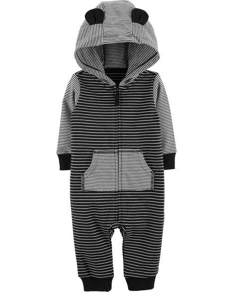 Hooded Striped Jumpsuit, 6M