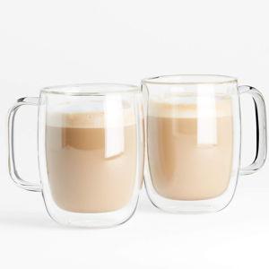 Zwilling 15-oz. Sorrento Plus Lattee Glass Mugs, Set of 2 + Reviews | Crate & Barrel