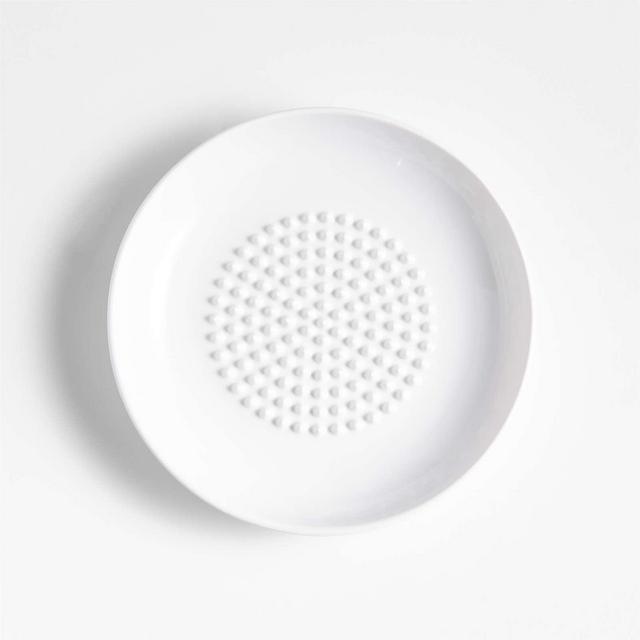 White Ceramic Garlic Plate