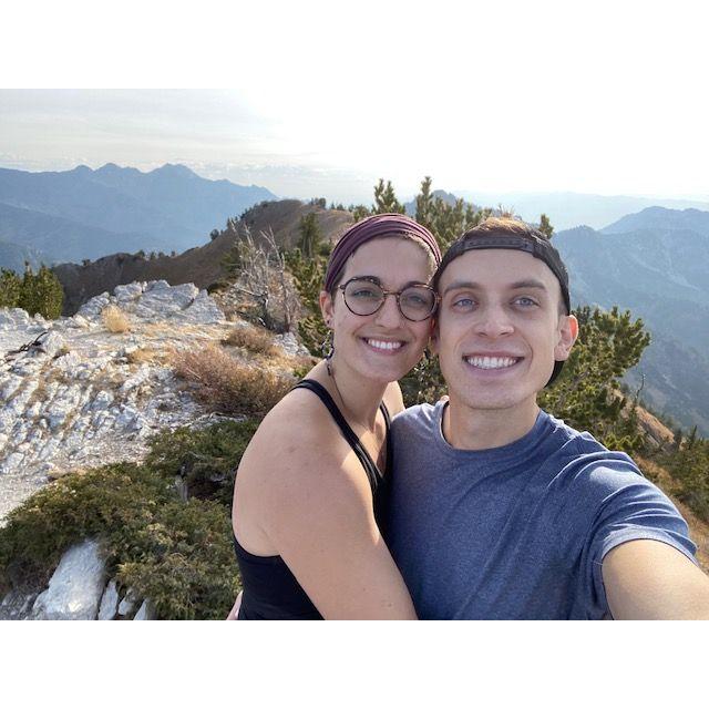 This was at the peak of our first hike together. We'd only been together for a couple of months, but by this point we both had learned what a great team we made!