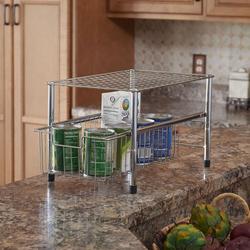 Household Essentials, Narrow 2-Tier Sliding Cabinet Organizer - Zola