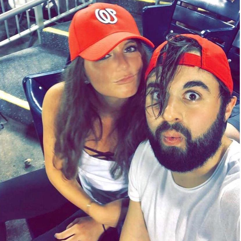 One of our first dates together at the Nats game in DC. We threw peanuts and got yelled at.