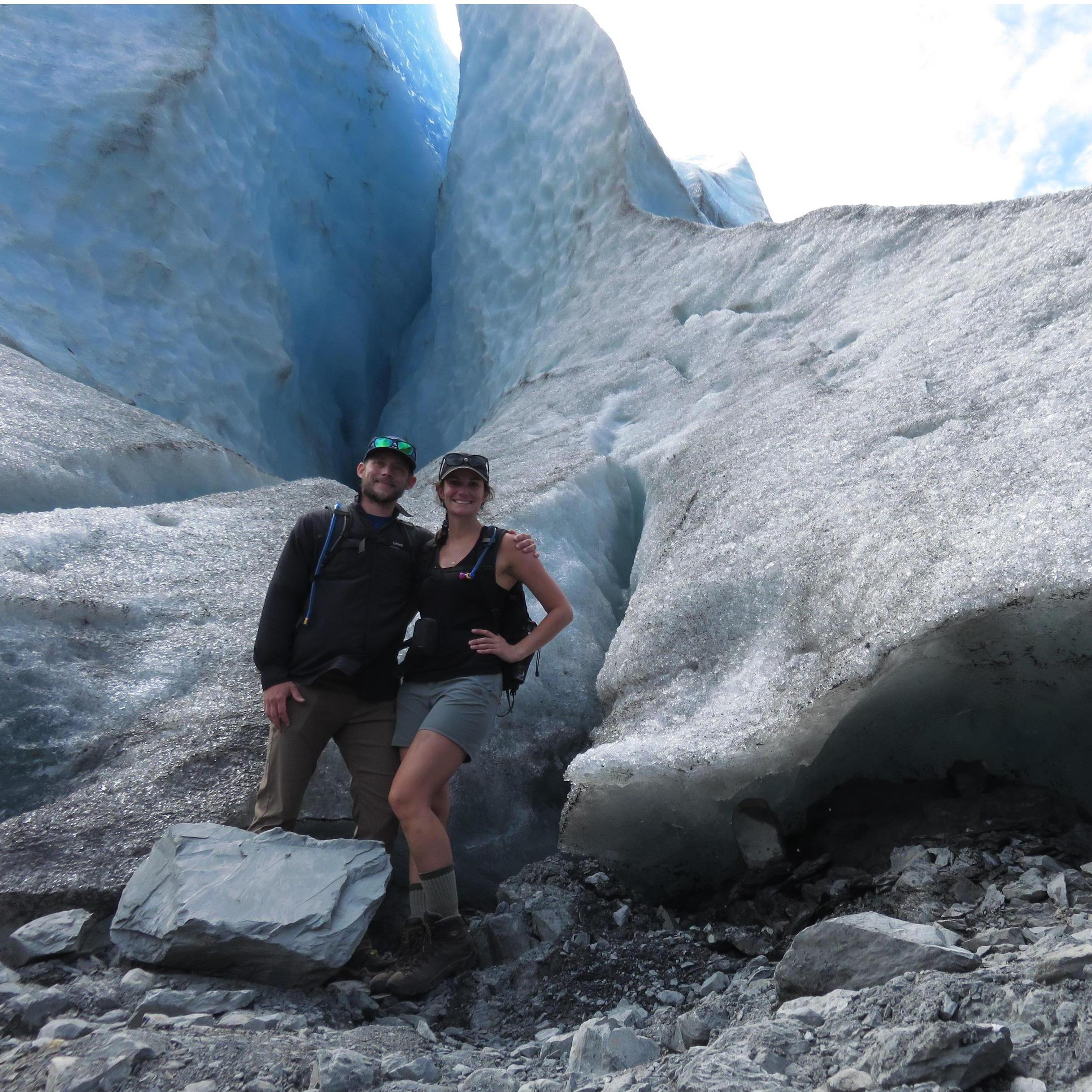 Margo showing Eric around her home state - this is Exit Glacier
