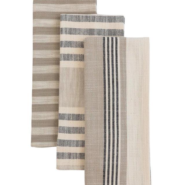 Stripped Woven Tea Towels (Set of 3), McGee & Co