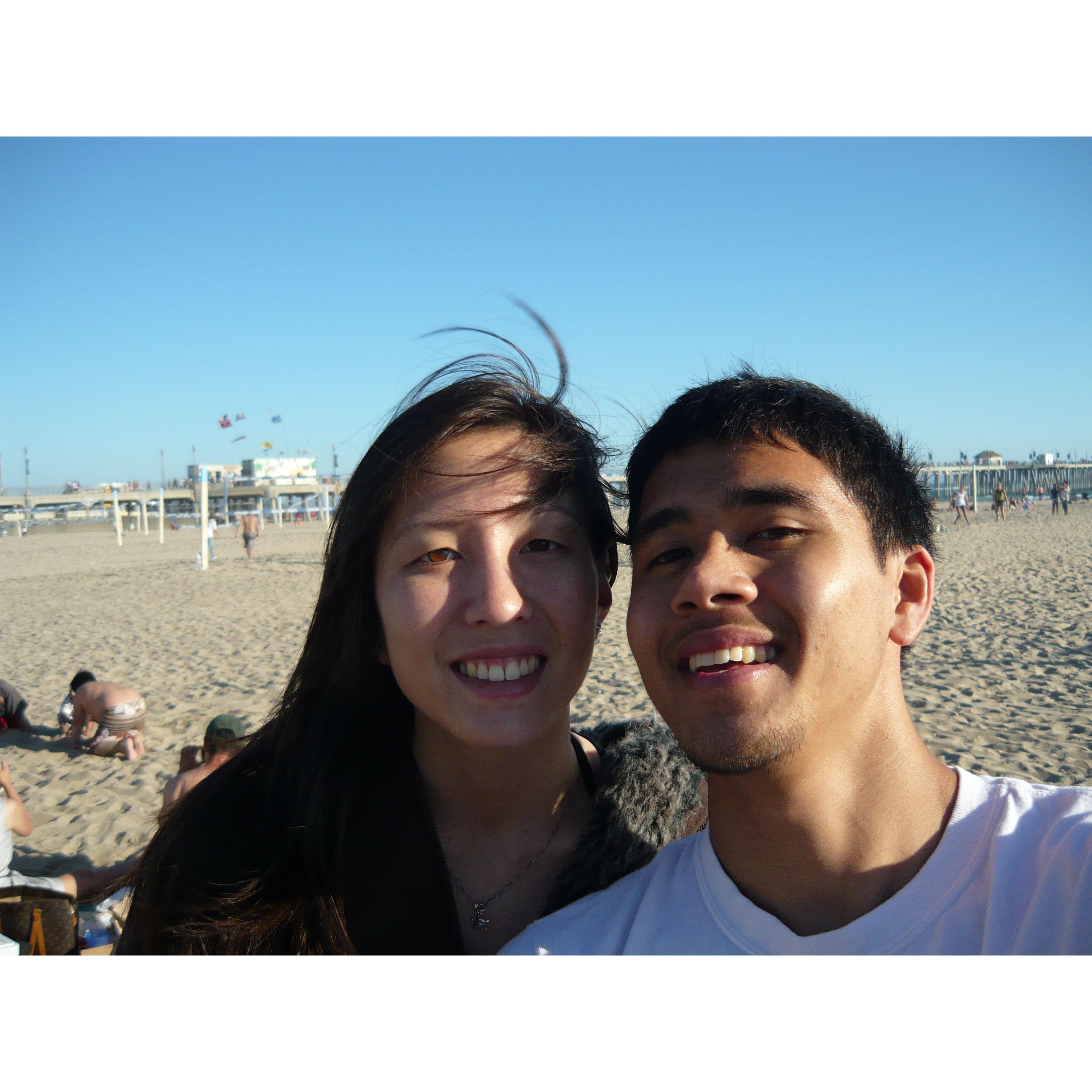 Us at Huntington Beach in July 2009