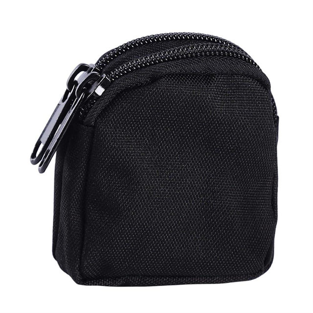 GALEI Multipurpose Pouches, Nylon Pouch Waist Bag Compact Utility Gadget Gear Pouch Carry Accessory Belt Hanging Waist Bag, black, 7*3*7.5cm