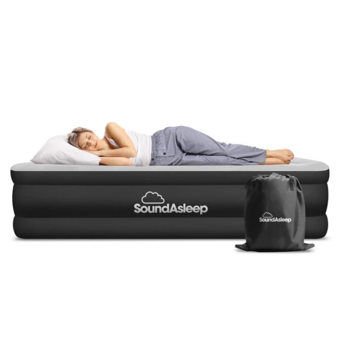 SoundAsleep Air Mattress, Queen, Black