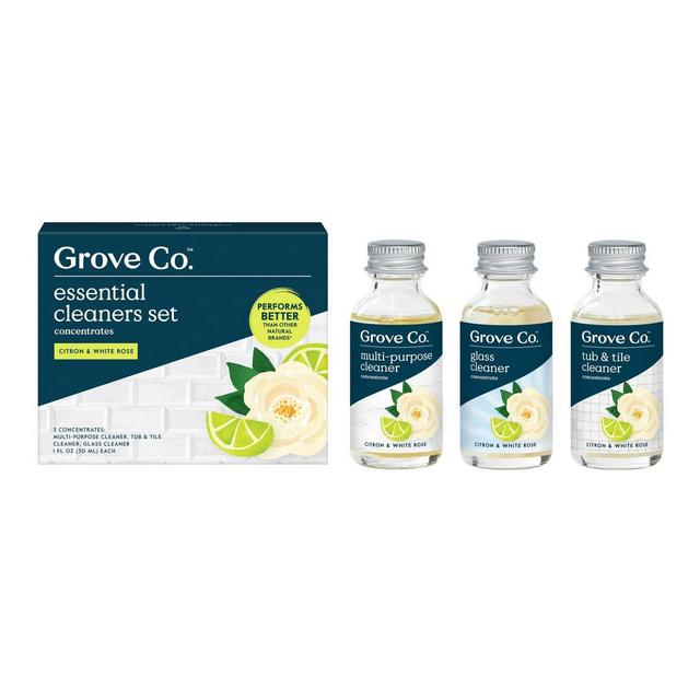 Grove Co. Essential Cleaners Concentrates - Citron & White Rose - 3pk