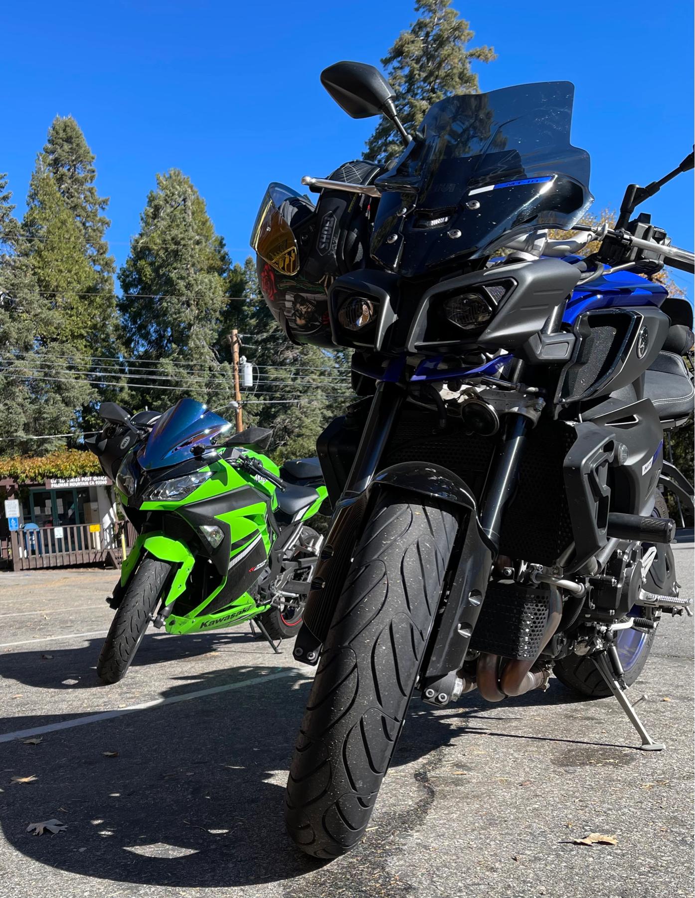 Quick photo of the bikes on Palomar mountain.